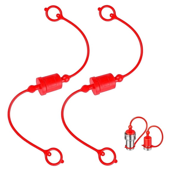 ISO-A 1/4 Hydraulic Quick Coupler Male Dust Cap and Female Plug Cover, Fits Hydraulic Qui C4253