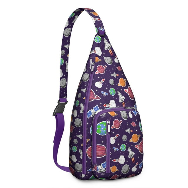 Astronomy Lover's Chest Bag - Star Constellation Pattern Shoulder Pack (Durable)