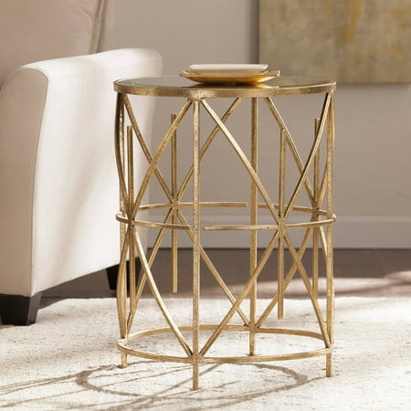 Southern Enterprises Stargold Round End Table Antique Gold Southern Enterprises Stargold Round End Table Antique Gold