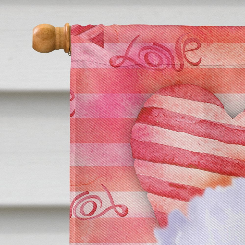 Carolines Treasures BB9735CHF Bichon Frise Love Flag Canvas House Size  Large multicolor