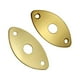 thumbnail image 3 of 2 placas metálicas ovaladas curvas con tornillos para piezas de guitarra eléctrica y bajo Dorado, 3 of 8