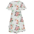 thumbnail image 6 of IROINNID Casual Dresses For Women Going Out Puff Sleeve Printed Comfy Short Sleeve Square Neck Dress Summer, 6 of 6