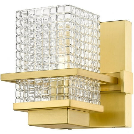 

310-1W-SG-CL-Innovations Lighting-Wellfleet - 1 Light Bath Vanity In Retro Style-6 Inches Tall and 5.25 Inches Wide Satin Gold Halogen