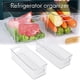 thumbnail image 3 of Contenedores organizadores para refrigerador JINMJMXG 2 piezas plástico transparente apilable, 3 of 5
