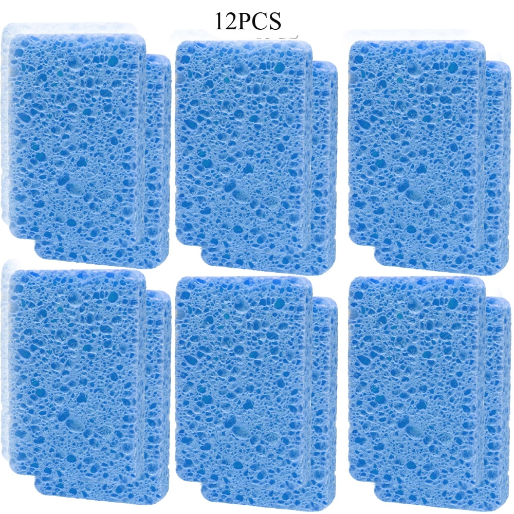 12Count Cleaning Scrub Sponge Compressed Cellulose Sponges Non