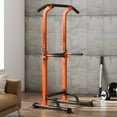 thumbnail image 4 of SogesPower Power Tower Dip Station 65"~83"H Adjustable Pull up Bar for Home Gym Strength Training Fitness Excercise Equipment, Orange, 4 of 9
