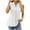 White, variant on Luxalzxs Going Out Tops for Women Summer Casual Loose Dressy Solid Color Lapel Collar V-Neck Vest Lace Splicing Sleeveless Basic T-Shirt Tank Tops