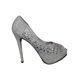 thumbnail image 2 of SANDALIAS TACONES DE VESTIR LEON MUJER PLATA TEXTIL 181215 LEON 181215p, 2 of 3