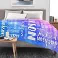 thumbnail image 6 of Custom Blanket with Name for Adults Kids Personalized Blanket and Throw Customized Flannel Name Blanket Personalized (Style-2, 30x40), 6 of 6