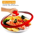 thumbnail image 3 of Bezrat Microwave Glass Plate Cover | Splatter Guard Lid with Easy Grip Silicone Handle Knob - Tempered Glass | 100% Food Grade | BPA Free and Dishwasher Safe | Fits Plates and Bowls 10.5x2" (Red), 3 of 6
