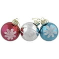 thumbnail image 6 of Northlight Floral and Striped Christmas Glass Ball Ornaments - 2.5" (60mm) - Multi - 12ct, 6 of 9