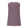 thumbnail image 4 of Ohufall Women Plus Size Ribbed Tank Tops Summer Fashion Casual Solid Color Lace V-neck Sleeveless T-shirt, 4 of 5