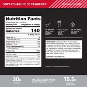 Optimum Nutrition Platinum Hydrowhey Protein Powder, Supercharged Strawberry, 20 Servings