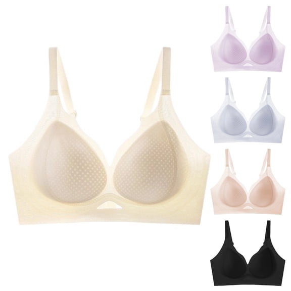 Women's Wireless Nursing Bra Maternity Sleep Underwear, High Elasticity Breathable Breastfeeding Bralette, Soft Cotton Pregnancy Comfort Top, Seamless Home Loungewear