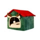 thumbnail image 2 of hengsof Christmas Cat Bed for Indoor Cats Plaid Christmas Cat Tent Cat Bed Cave for Pets Cats and Dogs Winter Warm Cats Bed, 2 of 6
