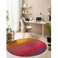 thumbnail image 7 of Unique Loom Estrella Collection Area Rug - Valles (6' 1" Round Multi/Orange), 7 of 7