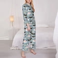 thumbnail image 3 of Yiaed Swan Princess On Lake Print Pajamas Women's Long Sleeve Sleepwear Soft Button Down Loungewear Pjs Lounge Set Nightwear Womens Pajama Pants-XX-Large, 3 of 7