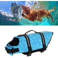 thumbnail image 2 of Dog Lifesaver with Blue Bone Apparel & Accessories Pattern Reflective Dog Swimsuit Preserver with High Buoyancy for Doggie, 2 of 9