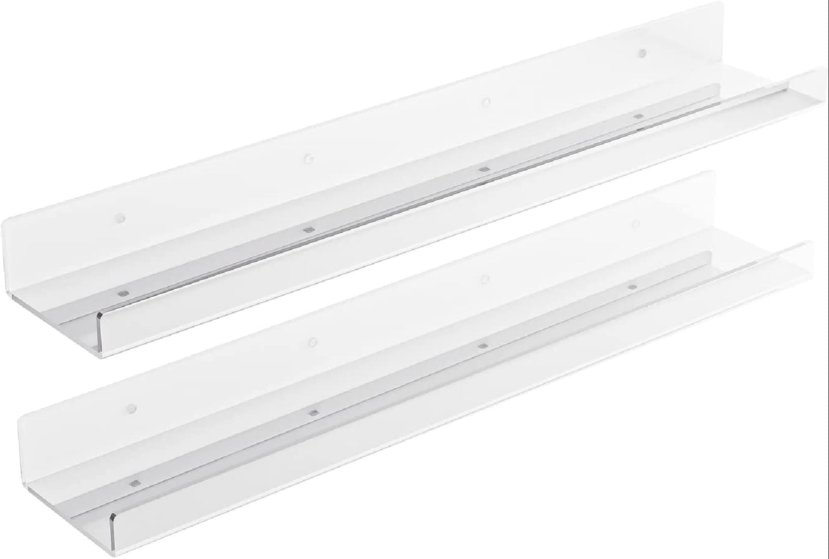 Clear Acrylic Shelf Transparent Picture Ledge Floating U Shelves