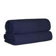 thumbnail image 2 of Premium Absorbent Cotton Bath Sheets Set, Navy Blue by Blue Nile Mills, 2 of 8