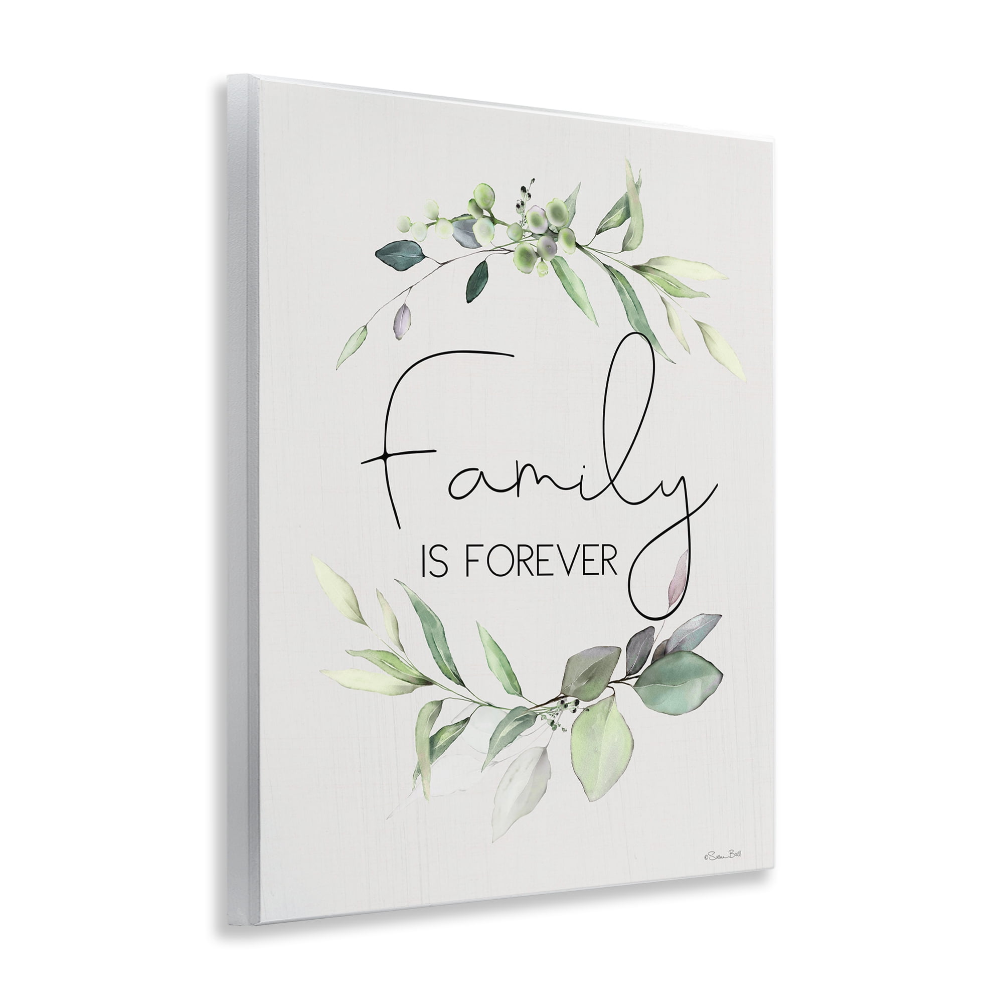 Stupell Industries Family Is Forever Botanical & Floral Painting Unframed Art Print Wall Art, 11 x 14