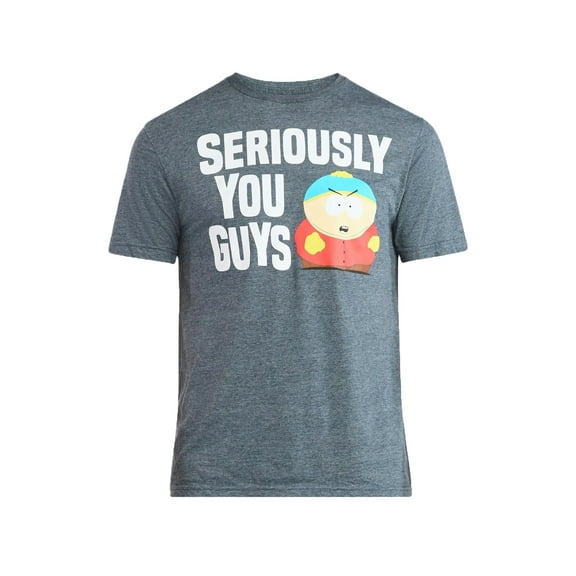 Men's South Park Cartman Seriously You Guys Gray Graphic T-Shirt - Small