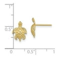 thumbnail image 2 of 14k Gold Sea Turtle Post Earrings Text and 2-d 11.45x8.4mm Wide Stud Earring for Women - 1.1 Grams, 2 of 2