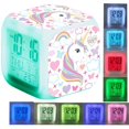 thumbnail image 4 of Unicorn Digital Alarm Clocks For Girls, Led Night Glowing Cube Lcd Clock With Light Children Wake Up Bedside Clock Birthday Gifts For Kids Women, 4 of 5