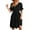 Black-a, variant on QHFBli Womens Lapel Button Front Summer Dresses Knee Length Flattering Loose Fitting Casual Dresses