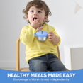 thumbnail image 6 of 2 Pack Snack Cups for Toddlers Spill Proof,3-in-1 Detachable Stainless Steel Baby Food Containers with Spill-Proof Silicone Lids & Handles,On-the-Go Kids Snack Containers Box, 6 of 7