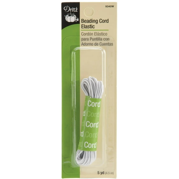 Dritz 9340-W Beading Cord Elastic 5 Yards-White