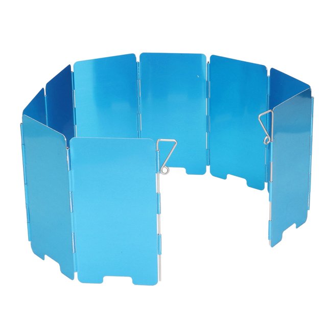 Parabrisas plegable para estufa de camping evita quemaduras parabrisas de aluminio para estufa al aire libre 9 placas con bolsa de transporte para acampar ANGGREK Otros