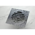 thumbnail image 3 of Kingston BSF4262C Watercourse Symmetric 4-Inch Brass Square Grid Shower Drain with Hair Strainer in Polished Chrome, 3 of 6