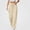 Beige, variant on Women's Fashion Wide Leg Pants Elastic Waist Solid Relaxed Fit Straight Baggy Pants for Daily Wear Gray Size XXS