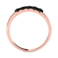 thumbnail image 4 of Mauli Jewels Rings for Women 0.25 Carat Black Diamond Five Stone Ring Prong-Setting 10K Rose, White & Yellow Gold, 4 of 7