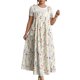 thumbnail image 2 of Vestido de Verano para Mujer, Talla Grande, Informal, Sin Mangas, con Tirantes Finos, para Playa Flores de Albaricoque XL, 2 of 7