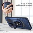 thumbnail image 4 of TJS Phone Case for T-Mobile Revvl 7 Pro 5G, [Military Grade] Robotic Magnetic Support Car Mount Metal Ring Holder Kickstand Cover (Blue), 4 of 5