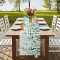 thumbnail image 4 of Table Runners 90 Inches Long Dress Scarves, Sage Green Eucalyptus Leaf Farmhouse Coffee/Dining/Kitchen Table Runner for Living Room, Spring Leaves Botanical 13x90 Inch, 4 of 9
