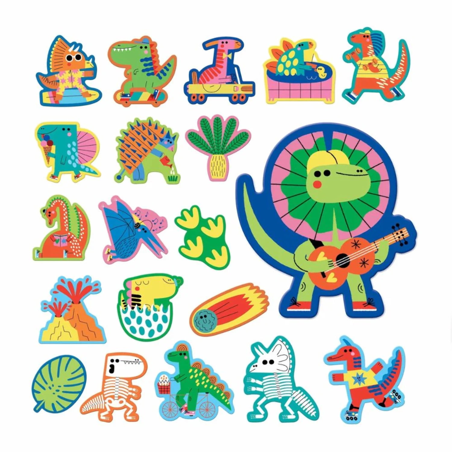 Rub-A-Dub Dinos Stickable Foam Bath Shapes, (Hardcover)