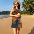 thumbnail image 3 of Disketp Abstract Colorful Duality para Vestido sin Mangas para Mujeres, Vestidos de Verano para Mujeres, Casual y Holgado para la Playa, 3 of 7