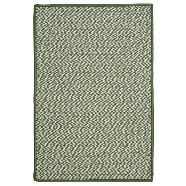 Outdoor Houndstooth Tweed - Leaf Green 4'x6'