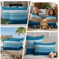 thumbnail image 4 of Outdoor Pillow Covers 20x12 Set of 2, Blue White Ombre Waterproof Patio Throw Pillow Covers for Couch Sofa Chair, Modern Gradient Abstract Aesthetic Decorative Pillowcases for Throw Pillows, 4 of 9