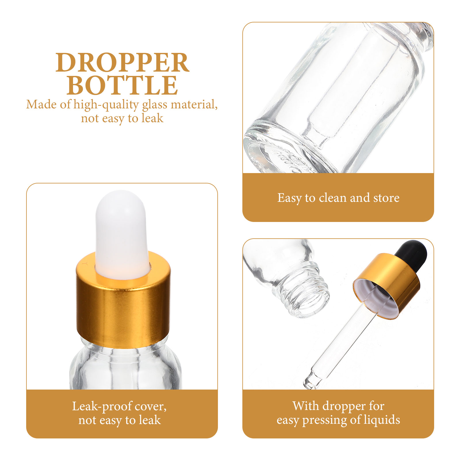 Soimiss White Glass Dropper Bottles for Essential Oils and Storage Use 20Pcs