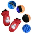 thumbnail image 6 of Kids Mittens Winter Windproof Waterproof Gloves Thick Fleece Lined Warm Ski Gloves Gifts for Boys Girls, 6 of 8