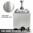 thumbnail image 3 of VEVOR 2.6Qt Nacho Cheese Dispenser with Pump Hot Fudge Warmer with Pump, 3 of 9