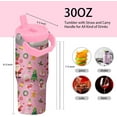 thumbnail image 2 of Christmas Tumbler with Handle and Flip Straw, 30oz Santa Claus Stainless Steel Insulated Cup, Xmas Eve Coffee Mug Water Bottle, Gifts for Women, 2 of 6