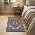thumbnail image 3 of ODIKA 2'x3' Washable Doormat Non-Slip, Low Pile Vintage Border Tracery Pink Mauve Boho Purple Distressed Plum Playful Expressive for Entryway, Kitchen, Laundry Room, 3 of 7