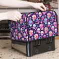 thumbnail image 6 of KLL Skull mushroom colorful cute Print 4 Slice Toaster Dust Covers Kitchen Small Appliance Cover with 2 Pockets,Can hold Jam Spreader Knife & Toaster Tongs (12.4 x 10.6 x 8.2), 6 of 6