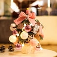 thumbnail image 2 of Plush Christmas Ball Flower Bouquet Bow Ribbon Bouquet with Pine Table Ornament Wedding Birthday Halloween Thanksgiving Christmas Holiday Decoration, 2 of 6