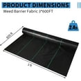 thumbnail image 3 of Historyli 2.4OZ 3*600FT Weed Barrier Landscape Fabric-Heavy Duty Woven Driveway Garden Cloth ith UV Protection for Weed Control,Ground Cover,Landscaping,2.4oz, 3 of 6